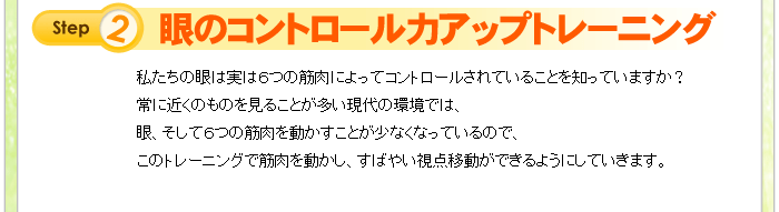 眼のコントロール力アップトレーニング